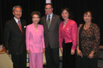 Dr. Neville Poy, Senator Vivienne Poy, Bernard Cormier, Li-Hong Xu and Madhu Verma at Asian Heritage Month Celebrations in St. John, NB