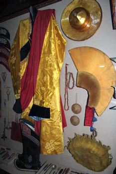 Buddhist clothes displayed in Mongolian Museum